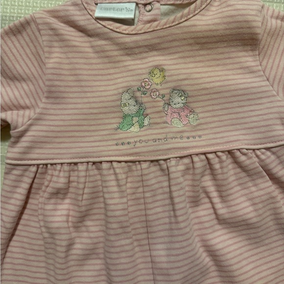 Vintage Embroidered Carters baby one piece sleeper 6-9mo - Picture 3 of 3